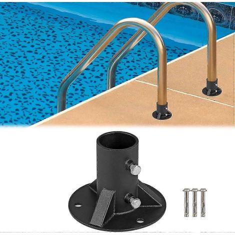 Support de marche de piscine en acier inoxydable, kit de montage à bride pour accessoires de sécurité de piscine P20250110344 (FMY)