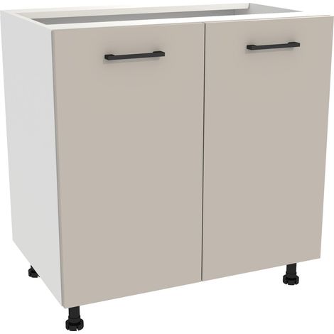 Mueble bajo de cocina 80 capri cuerpo blanco cachemir (1/3)