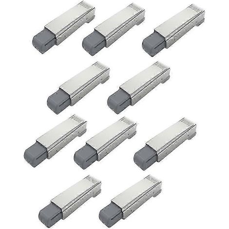 Lot de 10 mécanismes d'amortisseur de mouvement à fermeture douce pour charnières à recouvrement total, bras droit à fermeture lente et fluide, fixation par clip. (1/5)