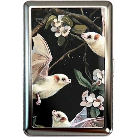 Étui à cigarettes et portefeuille en métal fin avec emplacements pour cartes et compartiment pour billets, design Art déco vintage, étui à cigarettes portable pour hommes et femmes (1/5)