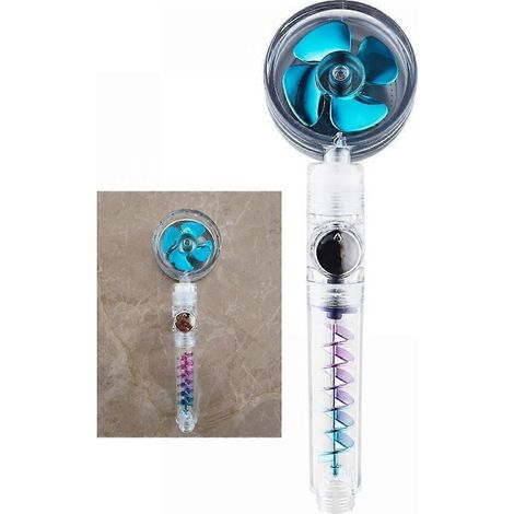 Douchette à jet puissant pour homme et enfant, pommeau de douche multicolore à hélice, idéale pour les toilettes et la salle de bain. (1/5)