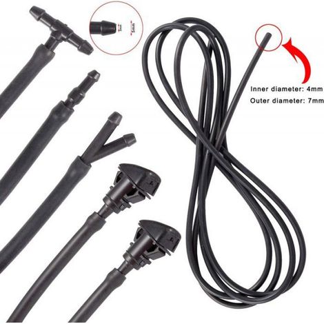 2 Buses de Pulvrisation de Lave-Glace Compatibles avec Dodge Jeep Ram Tuyau de Fluide Inclus (1/4)