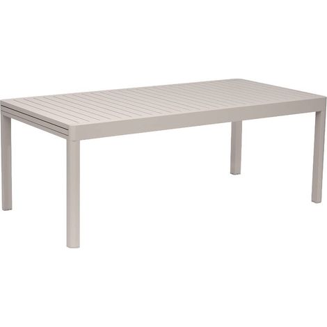 Table de jardin en aluminium rectangulaire taupe Kaïa