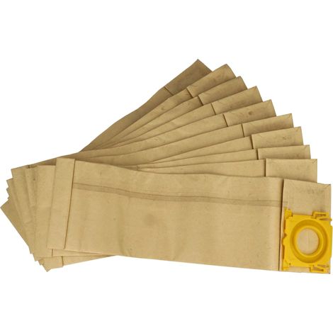 vhbw 10x sacchetto compatibile con Columbus XP2, XP2 Eco, XP3, XP3 Eco aspirapolvere - carta, 23,5cm x 15,5cm, color sabbia