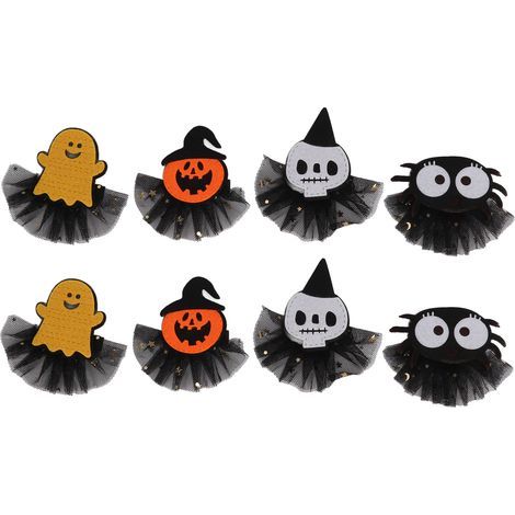 Halloween-Haarspangen mit Spinnen, Totenköpfen, Geistern und Kürbissen für Partydekorationen (1/5)