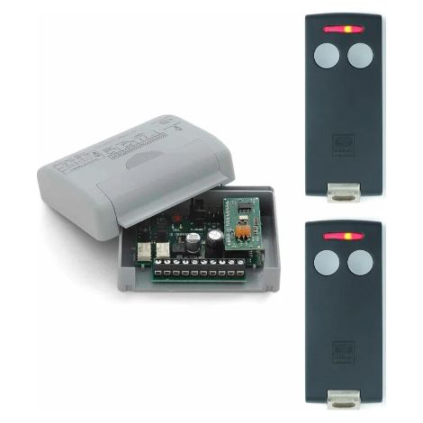 Kit 1 mini-récepteur + 2 télécommandes 2 canaux S504 / 433Mhz - CARDIN (1/2)