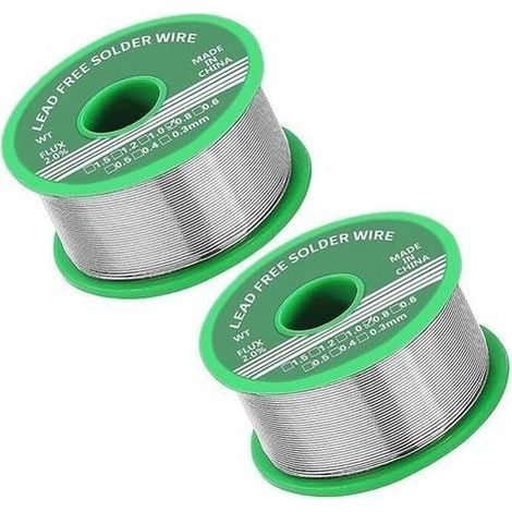 Etain a Souder, Fil de Soudure Sans Plomb 0.8mm 20g, Mince à Noyau Avec Flux de Colophane, Sn99.3%-Cu0.7%, Bobine d'étain à Souder pour Soudure la électrique (1/5)