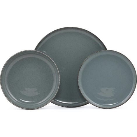 Service vaisselle en porcelaine 18 pièces - Bleu - SANCHA (1/5)
