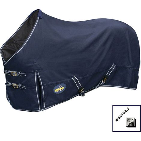 Coperta da box Winner tessuto tecnico antigoccia e traspirante con fodera senza imbottitura: 165 cm, Blu (1/2)