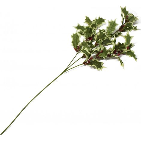 Ramo di Agrifoglio decorazione natalizia per albero di natale h 60 cm (1/3)