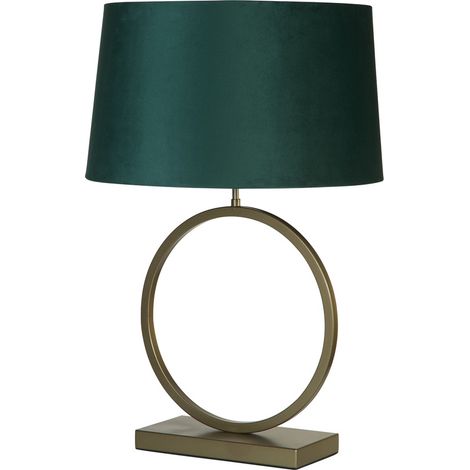 Lampe de table Elegant bronze avec capuchon émeraude - EU93102EM