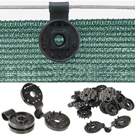 Clips De Fixation - Anti-UV - Pour Brise-Vue De 90 À 350 G/M2 - Lot De 50 Pièces (1/4)