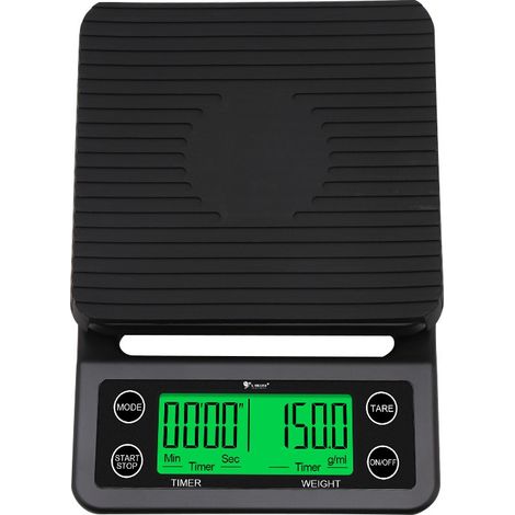 GroupM Balance électronique avec minuterie balance électronique à café balance à café (noir 0.1-3kg) (1/5)