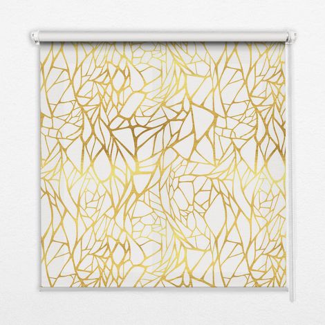 Store Enrouleur Intérieur pour Fenêtre - Store Tamisant - Store Enrouleur qui Laisse Passer la Lumière - Store Brise-Vue - Store - Store pour Intérieur - (100 cm x 140 cm) - Motif jaune (1/5)