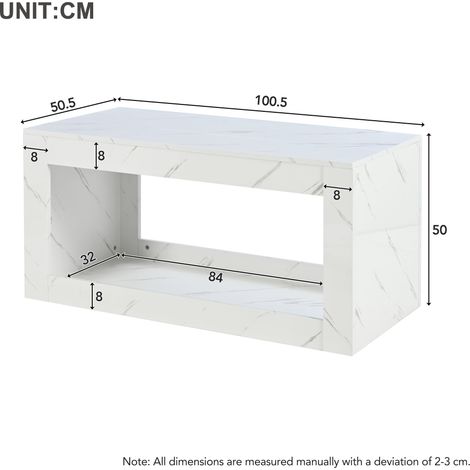 Table de salon LED contemporaine, grande table basse marbre blanc laquée brillante avec télécommande, table de canapé et séjour moderne