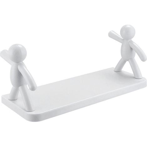 Etagère Murale Flottante - Support Adhésif Sans Perçage - Pour Salle De Bain Cuisine Chambre - 33 x 13,5 x 14,5 cm - 1 Pièce (1/5)