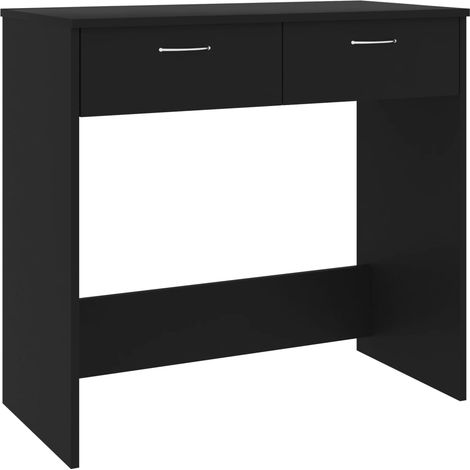 vidaXL Desk Black 80x40x75 cm Engineered Wood