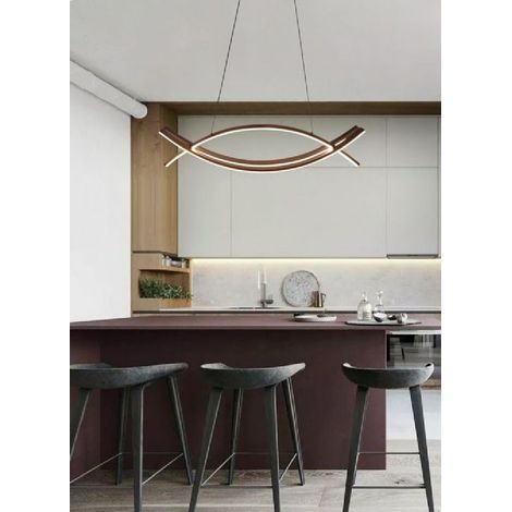 TRADE SHOP - Lampadario Da Soffitto Moderno 2 Linee Curve Incrociate Luce Calda 3000k Lp-27n - (1/2)