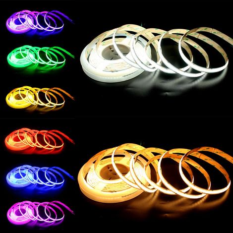 Boarda Striscia LED RGB CCT COB 24V 5 in 1 840LEDs/m RGB+striscia LED COB bianco caldo/freddo, mensole, decorazioni per la casa (1/5)
