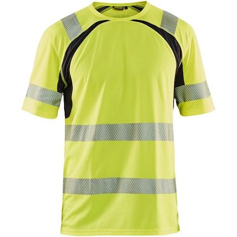 T-shirt de travail anti-UV haute visibilité 3397 - Jaune fluo/Noir XXL (1/5)