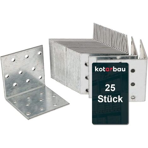 KOTARBAU Lot de 25 raccords coudés 60 x 60 x 60 mm en acier galvanisé