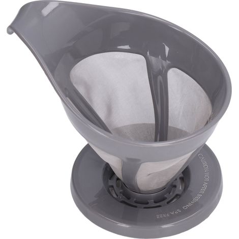 Filtre à Café en Acier Inoxydable, Type Funnel à Grain Fin pour Machine à Café et Méthode Manuelle, Filtre à Poudre Gris (1/5)