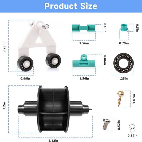 Kit cadre et turbine pour aspirateur de piscine AXV621DAT – Compatible avec Hayward AXV621DAT – Pièce de rechange