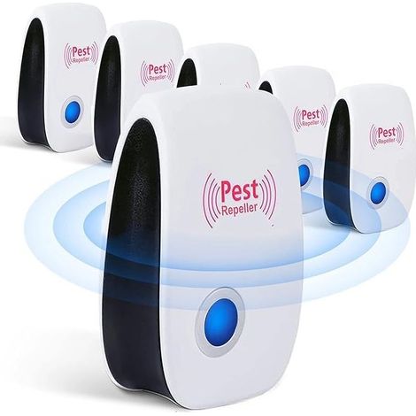 Repulsif Ultrasons Souris Lot de 6 Double Frequence Electronique Anti Rongeurs et Insectes Protection Maison Bureau Jardin (1/5)
