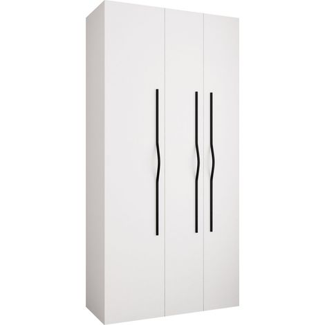 Armario Hartford 563, Blanco, 246x120x52cm, Puertas de armario: Con bisagras, Número de estantes: 6 (1/5)