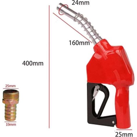 Vtizikl Pistolet pour Pompe a Gasoil, 11A Pistolet Diesel Pompe Carburant avec Raccord de Tuyau 3/4", Gros Calibre Pistolet Diesel pour Pompe Essence (1/5)