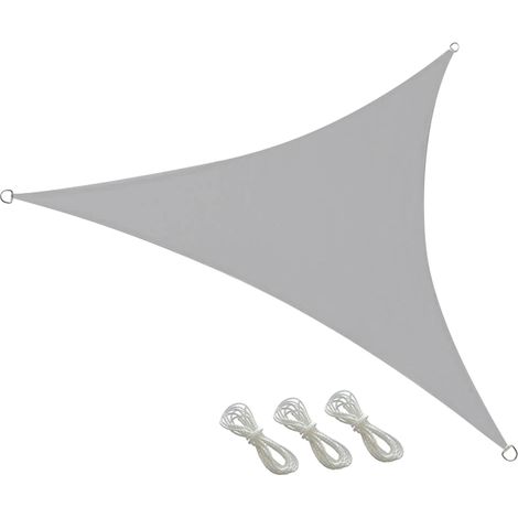 Vela de sombra triangular de 3 m (10 pies) con protección UV, refugio para plantas de jardín, invernadero transpirable para patio, camping, jardín y piscina. (1/5)