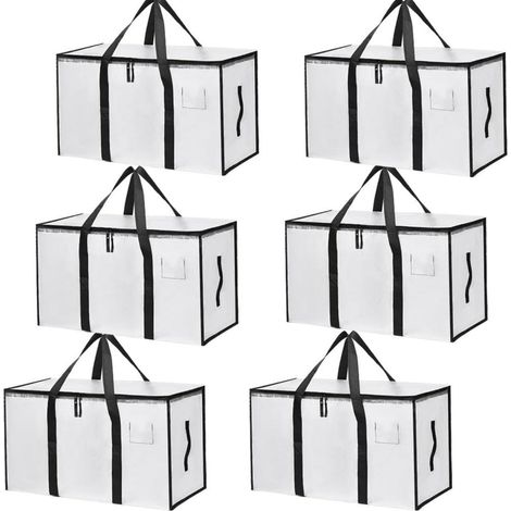 Sac De Rangement Pour Vêtements - Transparent - Imperméable - 90 L - 68 6 X 29 X 48 Cm - Oxford Renforcé - 6 Pièces (1/5)