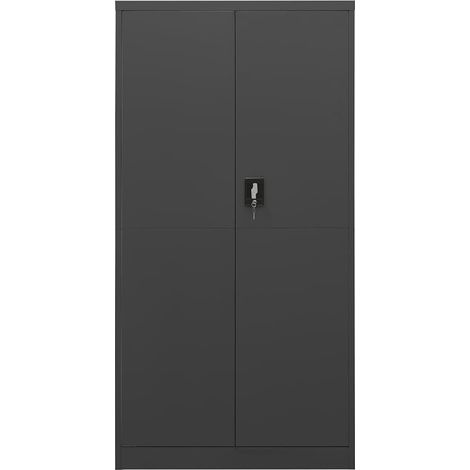 vidaXL Armario de taquilla de acero gris antracita 90x40x180 cm (1/2)