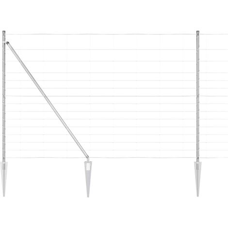 Maison Exclusive - Schweißdrahtzaun mit Spikes 50 x 1,6 m (B x H)