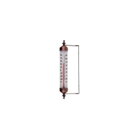 Thermomètre extérieur avec affichage effet bronze - Thermomètre de jardin extérieur élégant, adapté à la serre, au garage, facile à accrocher (1/5)