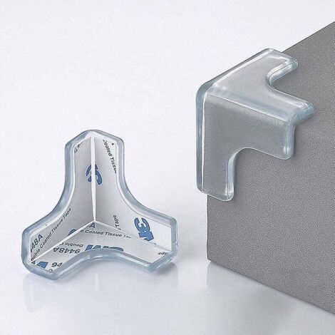 20x Protections d'Angles Transparentes pour Meubles, Coins de Table Anti-Chocs pour Bébé et Enfant, Sécurité Maison