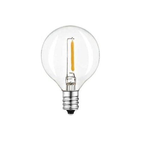 Lot de 40 ampoules LED G40, 0,6W lumière blanche chaude, culot à vis E12, idéales pour guirlandes lumineuses, décoration intérieure et extérieure. (1/4)