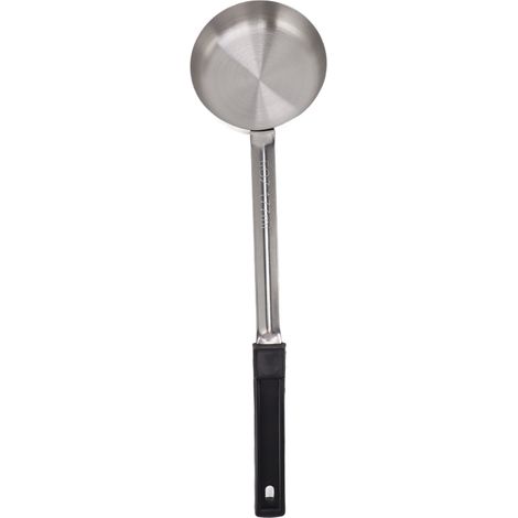 Sauce Spoon Pizza Multipurpose Food Grade Stainless Steel Spread Measuring Spoon for Kitchen Cooking Black 6oz (Scoop Without Holes) (1/5)