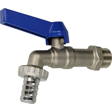 Robinet d’écoulement 1/2’’ levier court et raccord de flexible