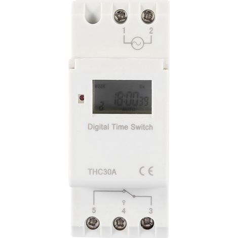 Temporizador digital THC 30A, interruptor electrónico programable para control de tiempo (110V) (1/5)