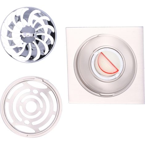 Bonnette de sol brossée en cuivre pour douche, évacuation d'eau inoxydable pour cuisine, salle de bain et balcon (1/5)