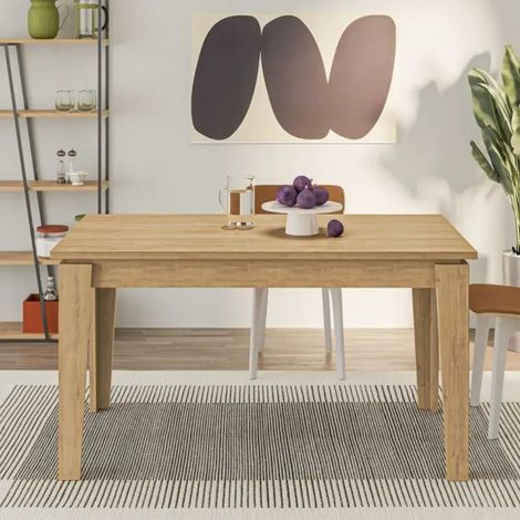 Table extensible en chĂŞne Tolmen 140x80 cm (1/4)