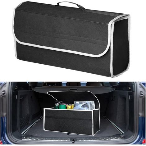Kofferraumtasche rutschfest und faltbar mit Organisationssystem für Autos aus Filz mit praktischem Stauraum für Autowerkzeug und universell