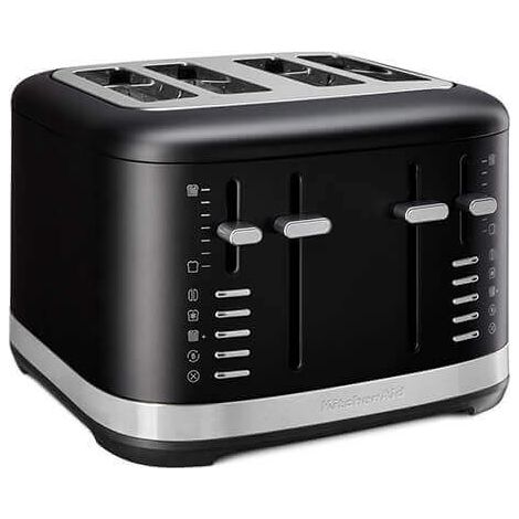 KitchenAid Matte Black Manual Control 4 Slot Toaster