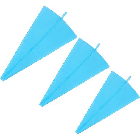 Lot 3 Poches Douille Patissiere Silicone Bleu Ciel 12 14 16 Pouces (1/5)