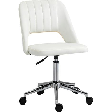 Drehstuhl Wohnzimmer, Bürostuhl klein, höhenverstellbar Schreibtischstuhl, Beige