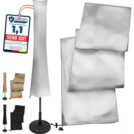 Housse de protection pour parasol en tissu extra solide en 5 longueurs Housse de parasol extrêmement résistante à la déchirure et aux intempéries avec longue