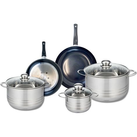 Ensemble de 2 Poêles de cuisson 20 et 24 cm et 3 faitouts 14, 20 et 24 cm Elo Prima Brillant (1/4)