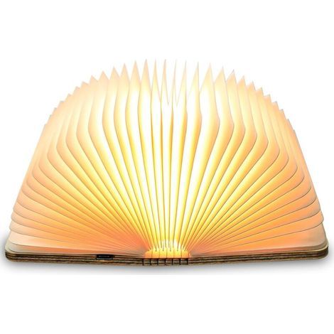 Lampe de livre LED en bois. idée cadeau de Noël. lampe de livre magnétique pliable. lampe en papier LED rechargeable par USB. lampe décorative avec batteries 2000 mAh (1/5)