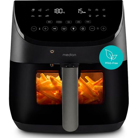 MEDION MD 13060 Unique 6,6 L Autonome Friteuse d’air chaud Noir
